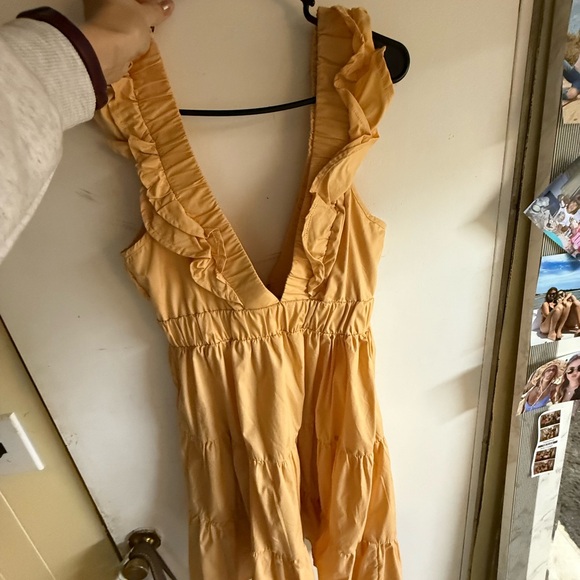 Ruffled Yellow/orange Dress - Picture 1 of 3